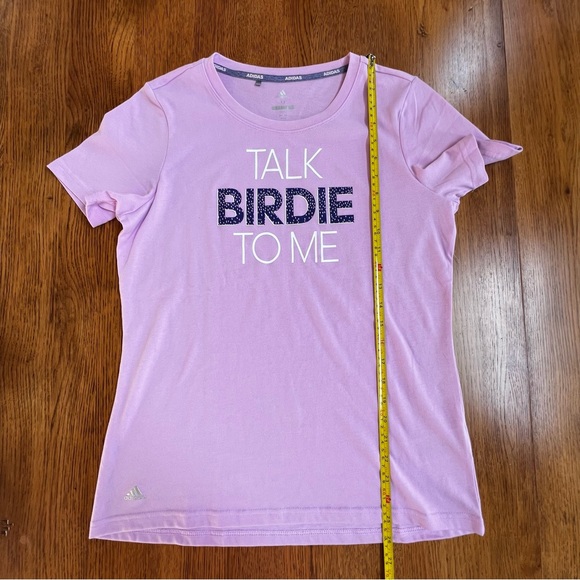 ⭐️ Adidas Golf Short Sleeve Tee Shirt Talk Birdie To Me Size MEDIUM - Picture 10 of 11
